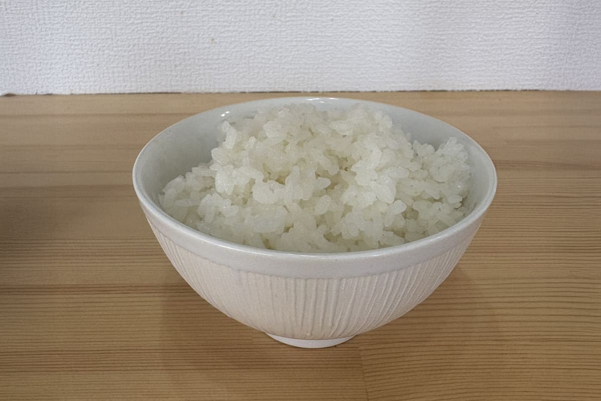 大きめ茶碗のアップ