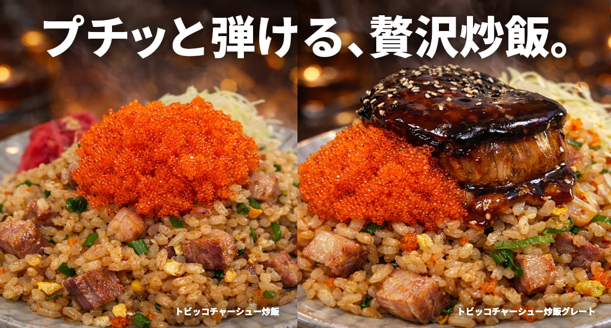 とびっこチャーシュー炒飯（期間限定）アイキャッチ画像